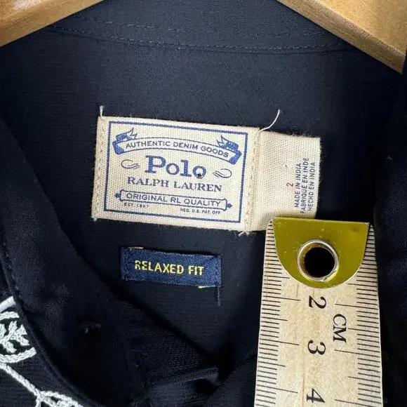 Polo Ralph Lauren Women's 2 Relaxed Fit Pearl Snap Western Embroidered Shirt - Picture 5 of 11